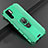 Soft Silicone Gel Leather Snap On Case Cover with Magnetic Finger Ring Stand T06 for Huawei P30 Pro New Edition