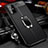 Soft Silicone Gel Leather Snap On Case Cover with Magnetic Finger Ring Stand WL1 for Samsung Galaxy S20 Plus Black