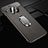 Soft Silicone Gel Leather Snap On Case Cover with Magnetic Finger Ring Stand Z02 for Huawei Mate 30E Pro 5G Gray