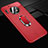 Soft Silicone Gel Leather Snap On Case Cover with Magnetic Finger Ring Stand Z02 for Huawei Mate 30E Pro 5G Red