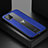 Soft Silicone Gel Leather Snap On Case Cover with Magnetic FL1 for Samsung Galaxy A12 Nacho Blue
