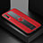 Soft Silicone Gel Leather Snap On Case Cover with Magnetic FL1 for Samsung Galaxy A70S Red