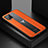 Soft Silicone Gel Leather Snap On Case Cover with Magnetic FL1 for Samsung Galaxy M12 Orange