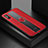 Soft Silicone Gel Leather Snap On Case Cover with Magnetic FL1 for Xiaomi Redmi 9A Red