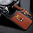 Soft Silicone Gel Leather Snap On Case Cover with Magnetic FL2 for Xiaomi Mi 12T Pro 5G Brown