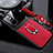 Soft Silicone Gel Leather Snap On Case Cover with Magnetic FL2 for Xiaomi Redmi Note 11 5G Red