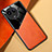 Soft Silicone Gel Leather Snap On Case Cover with Magnetic for Realme 11 5G Orange