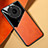 Soft Silicone Gel Leather Snap On Case Cover with Magnetic for Realme Narzo 60 5G Orange