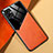 Soft Silicone Gel Leather Snap On Case Cover with Magnetic for Samsung Galaxy M04 Orange