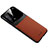 Soft Silicone Gel Leather Snap On Case Cover with Magnetic for Vivo iQOO 8 5G Brown