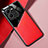 Soft Silicone Gel Leather Snap On Case Cover with Magnetic for Vivo V25e Red