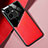 Soft Silicone Gel Leather Snap On Case Cover with Magnetic for Vivo Y22 Red