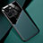 Soft Silicone Gel Leather Snap On Case Cover with Magnetic for Vivo Y35 4G Green