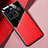 Soft Silicone Gel Leather Snap On Case Cover with Magnetic for Vivo Y35 4G Red