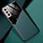 Soft Silicone Gel Leather Snap On Case Cover with Magnetic M01 for Samsung Galaxy S21 FE 5G Green