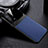 Soft Silicone Gel Leather Snap On Case Cover with Magnetic S01 for Vivo iQOO 8 5G Blue