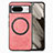 Soft Silicone Gel Leather Snap On Case Cover with Magnetic S01D for Google Pixel 8 5G Pink