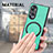 Soft Silicone Gel Leather Snap On Case Cover with Magnetic S01D for Huawei Honor 70 5G