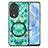 Soft Silicone Gel Leather Snap On Case Cover with Magnetic S01D for Huawei Honor 80 5G