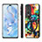 Soft Silicone Gel Leather Snap On Case Cover with Magnetic S01D for Huawei Honor 80 Pro 5G