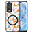 Soft Silicone Gel Leather Snap On Case Cover with Magnetic S01D for Huawei Honor 80 Pro 5G