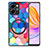 Soft Silicone Gel Leather Snap On Case Cover with Magnetic S01D for Huawei Honor 80 SE 5G Colorful