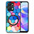 Soft Silicone Gel Leather Snap On Case Cover with Magnetic S01D for Huawei Honor X7a