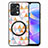 Soft Silicone Gel Leather Snap On Case Cover with Magnetic S01D for Huawei Honor X7a