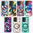 Soft Silicone Gel Leather Snap On Case Cover with Magnetic S01D for Huawei Honor X7a