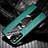 Soft Silicone Gel Leather Snap On Case Cover with Magnetic S02 for Oppo A74 5G Green