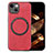 Soft Silicone Gel Leather Snap On Case Cover with Magnetic S02D for Apple iPhone 14