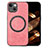 Soft Silicone Gel Leather Snap On Case Cover with Magnetic S02D for Apple iPhone 14