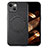 Soft Silicone Gel Leather Snap On Case Cover with Magnetic S02D for Apple iPhone 15