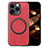 Soft Silicone Gel Leather Snap On Case Cover with Magnetic S02D for Apple iPhone 15 Pro Max