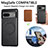 Soft Silicone Gel Leather Snap On Case Cover with Magnetic S02D for Google Pixel 7 5G