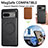 Soft Silicone Gel Leather Snap On Case Cover with Magnetic S02D for Google Pixel 7a 5G