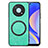 Soft Silicone Gel Leather Snap On Case Cover with Magnetic S02D for Huawei Enjoy 50 Pro Green