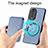 Soft Silicone Gel Leather Snap On Case Cover with Magnetic S02D for Huawei Honor 80 5G