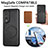 Soft Silicone Gel Leather Snap On Case Cover with Magnetic S02D for Huawei Honor 80 Pro 5G