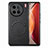 Soft Silicone Gel Leather Snap On Case Cover with Magnetic S02D for Vivo X90 Pro 5G Black
