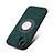 Soft Silicone Gel Leather Snap On Case Cover with Magnetic S07D for Apple iPhone 13