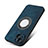 Soft Silicone Gel Leather Snap On Case Cover with Magnetic S07D for Apple iPhone 14 Plus