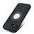 Soft Silicone Gel Leather Snap On Case Cover with Magnetic S07D for Apple iPhone 14 Plus Black