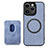 Soft Silicone Gel Leather Snap On Case Cover with Magnetic S08D for Apple iPhone 14 Pro Max