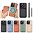 Soft Silicone Gel Leather Snap On Case Cover with Magnetic S08D for Apple iPhone 15 Pro