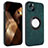 Soft Silicone Gel Leather Snap On Case Cover with Magnetic S14D for Apple iPhone 15 Plus