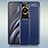 Soft Silicone Gel Leather Snap On Case Cover WL1 for Huawei P60 Blue