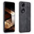 Soft Silicone Gel Leather Snap On Case Cover YZ1 for Huawei Honor 90 5G Black