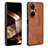 Soft Silicone Gel Leather Snap On Case Cover YZ1 for Huawei Nova 11i Brown