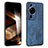 Soft Silicone Gel Leather Snap On Case Cover YZ1 for Huawei P60 Blue